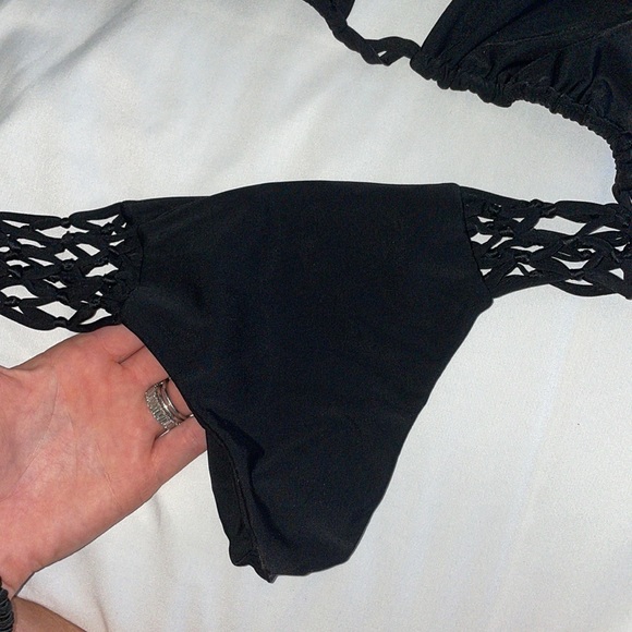 Mikoh women’s bathing suit SET, color: black. triangle top cheeky bottom, size s - Picture 6 of 6